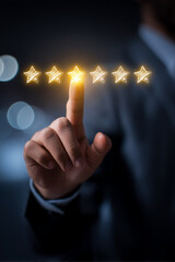 Customer rates the business with five glowing stars, showing complete satisfaction with the products and services provided.