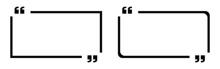 quotes icon collection. quotation marks black isolated vector