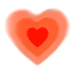 PNG Vibrant layered heart illustration on transparent background