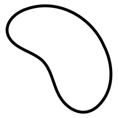 PNG Simple kidney bean outline illustration, transparent background