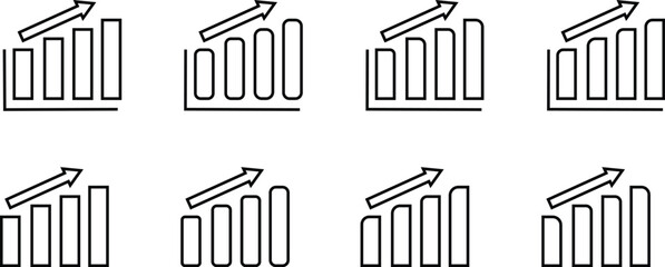 diagram icon set. graph and dashboard vector icons