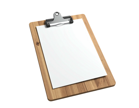 Blank clipboard with wooden frame