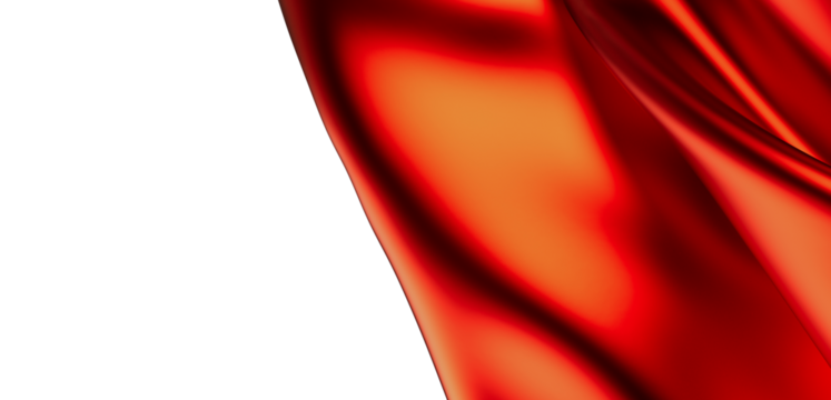 Elegant red silk fabric flowing, perfect for luxury, beauty, and fashion designs.  High-resolution texture.