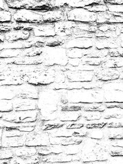 Heavy abstract grunge black and white distressed texture brick stone industrial overlay background