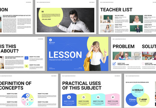 Lesson Presentation Template Design Layout