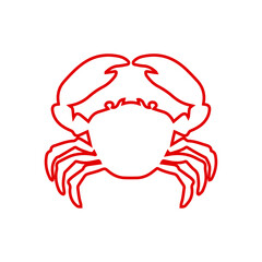 Crustacean Crab Outline Icon - Sea Animal, Beach, and Ocean Life Line Art Vector	
