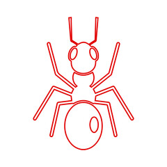 Tiny Ant Outline Icon - Insect, Colony, and Nature Line Art Vector	