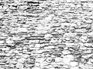 Heavy abstract grunge black and white distressed texture brick stone industrial overlay background