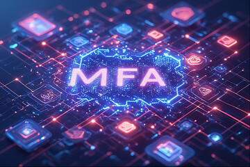 Multi-Factor Authentication (MFA) Technology for Enhanced Cybersecurity, Strong User Identity Verification, Encrypted Access Control, and Secure Digital Authentication Across Applications, Devices