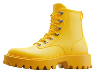 PNG Winter Boots boot footwear yellow.