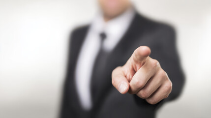 business man pointing