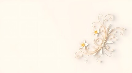 Obraz premium Elegant White 3D Floral Ornaments | Luxury Decorative Baroque Style Pattern for Interior Design and Architectural Decoration