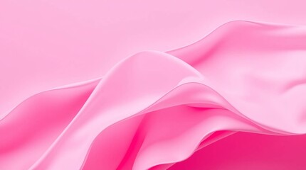Fototapeta premium Pink Silk Fabric: A captivating expanse of flowing pink silk, its luxurious texture and vibrant color create a sense of elegance and softness, perfect for conveying a sense of opulence and design