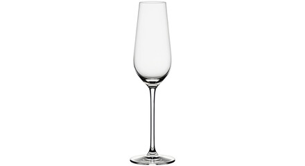 Isolated glass for wine or champagne celebration, crystal stemware serving, barware design