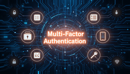 Multi-Factor Authentication (MFA) Technology for Enhanced Cybersecurity, Strong User Identity Verification, Encrypted Access Control, and Secure Digital Authentication Across Applications, Devices