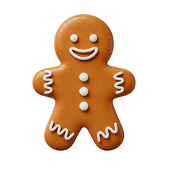 Obraz premium Sweet Delight A Charming Gingerbread Man with a Festive Smile, Perfect for Holiday Cheer