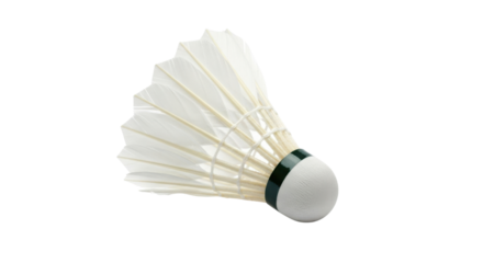 White badminton shuttlecock isolated PNG with Transparent Background