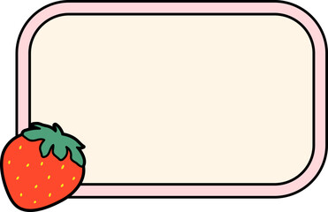 Strawberry Cute name tag