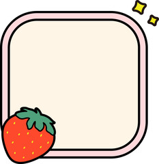 Strawberry Cute name tag