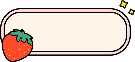 Strawberry Cute name tag