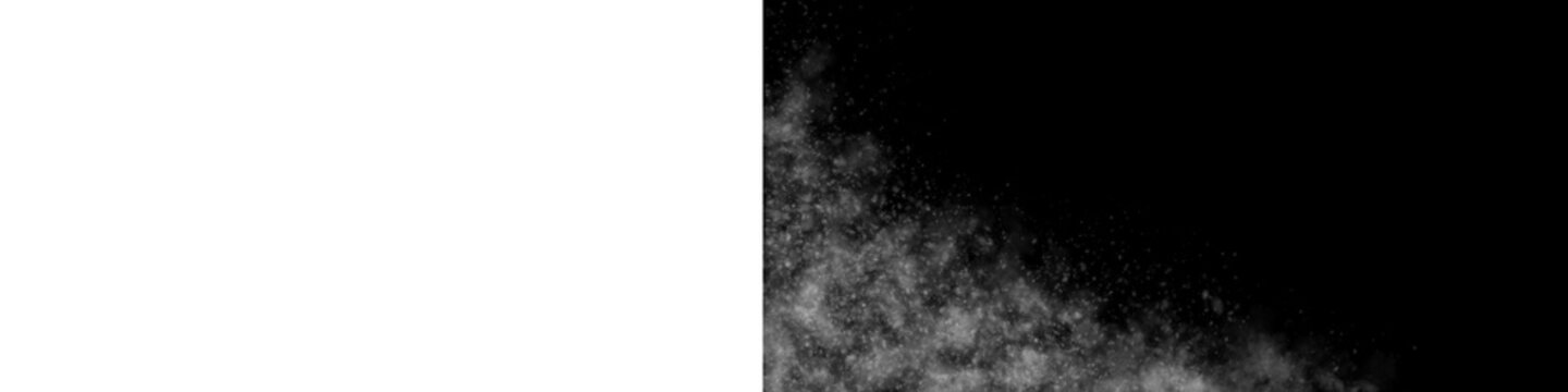 A cloud of white fog, white vapor, transparent and fluffy