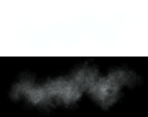 Colored transparent smoke on a transparent background. A white cloud of fog. Chemical gas..