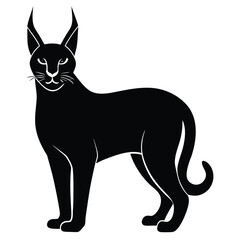 caracal vector icon on white background