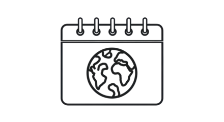 Isolated global day on calendar symbolizing holiday, international event, or reminder date