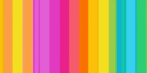 A vibrant abstract background featuring smooth vertical ridges and a seamless gradient of colors blending from warm pinks and oranges to bright yellows, greens, and cool blues, softly lit with a gloss