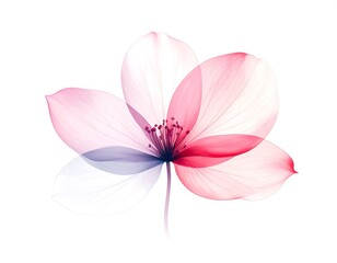 Fototapeta premium Delicate, translucent flower in soft pinks and purples