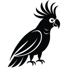 cockatoo vector icon on white background