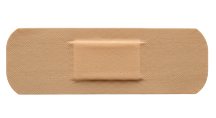 Adhesive bandage first aid medical plaster patch on transparent background