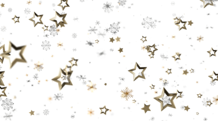 Festive winter background with gold stars and snowflakes. Perfect for holidays, celebrations, and winter themes.