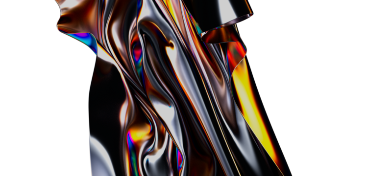 Abstract image of a metallic fabric with beautiful iridescent reflections and a bright, shiny look. Great for backgrounds and design elements.