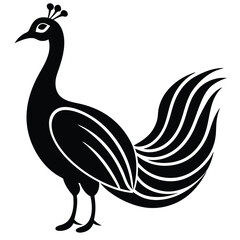 peacock vector icon on white background