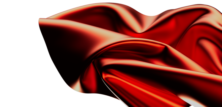 Luxury red silk fabric flowing, elegant swirl texture. Perfect for fashion, beauty, and design projects.
