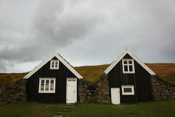 Ice floes, glacier, glacier tongue, glacier lake, sunny, cloudy, morning mood, mountains, panorama, reflection, aerial view, summer, Svinavellsjoekull, Skaftafell, Vatnajoekull National Park, Iceland