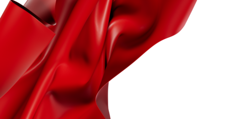Abstract shot of flowing, red fabric with soft, luxurious texture, perfect for backgrounds or design elements, showcasing elegance and sophistic