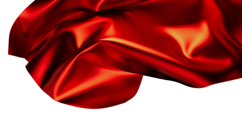 Luxury red silk fabric texture. Elegant, smooth, flowing folds. Perfect for design projects.