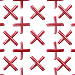 Candy cane cross pattern, white on white background background high quality image simple stock photo clean background clear detail studio lighting minimal style centered view soft light sharp focus aa