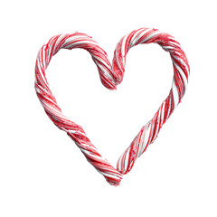 Candy cane heart shape, white on white background background high quality image simple stock photo clean background clear detail studio lighting minimal style centered view soft light sharp focus imag