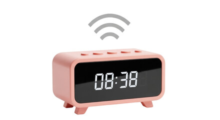 Isolated digital clock displaying time 08.38, a modern and minimalist design for home decor