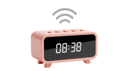 Isolated digital clock displaying time 08.38, a modern and minimalist design for home decor