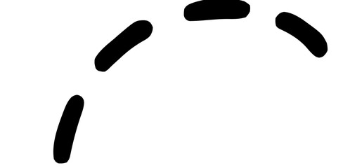 Hand-Drawn Dashed Arc: Abstract Graphic Path Element for Design & Motion