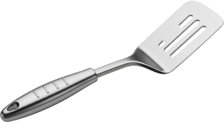 Isolated kitchen spatula, household item for cooking and turning food on stove, pan grill