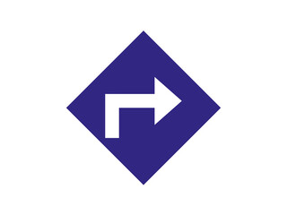 right turn arrow sign