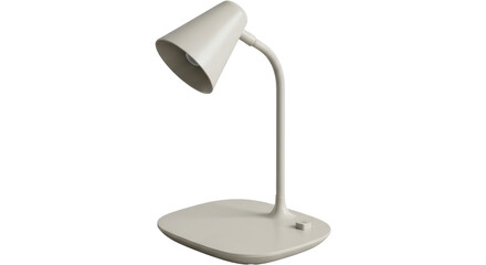 Isolated modern desk lamp casting light for study, office, or reading at home or school