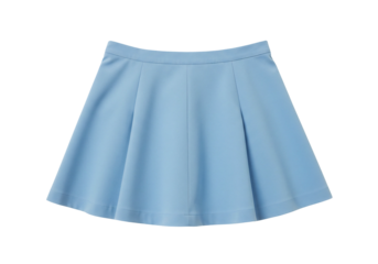 Light blue skirt pleated fashion apparel isolated on transparent background