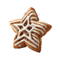 Christmas cookie shaped like star, white on white background background high quality image simple stock photo clean background clear detail studio lighting minimal style centered view soft light image