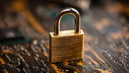 Padlock on circuit board security